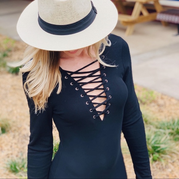 WALK YOUR TALK RIBBED BODY CON MAXI DRESS-BLACK - Picture 2 of 4